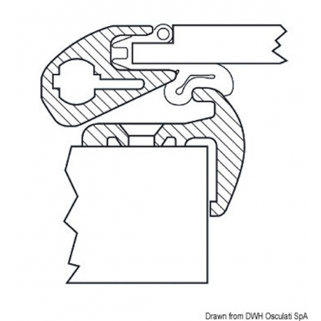 Trou d'homme Low Profile 30 avec bras - Lewmar