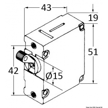 Interrupteur à bascule à fil vertical 5 A