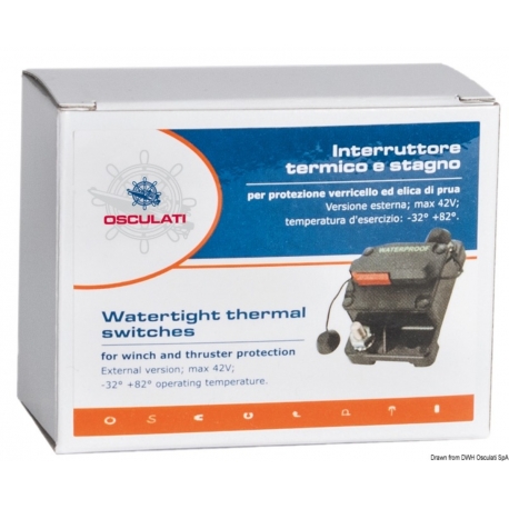Interrupteur de protection thermique étanche pour le treuil et le propulseur d'étrave