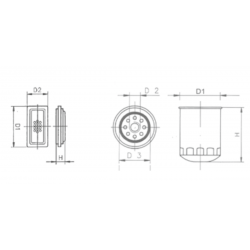 Filtre à air avec éponge pour moteur inboard Yanmar - référence originale 129470-12330 2
