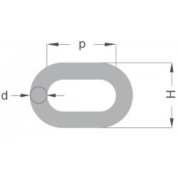 Chaîne Genovese galvanisée à chaud - maille DIN 5685 2