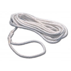 Corde épissée en polyester torsadé blanc