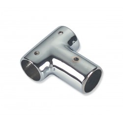 Raccord en T droit 90° en laiton chromé