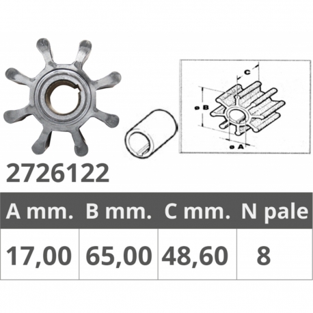 Roue pour pompe moteur Renault Couach - 48300008 140HP DIESEL