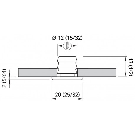 Lampe de courtoisie ronde en acier inoxydable AISI 316 - Mod. rapide TINA