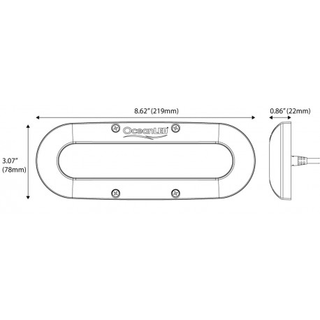 Lumière sous-marine OceanLed 8 LED - Entièrement étanche