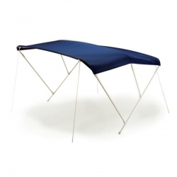 Store banne 3 arches "Sombrero Blue Strong", hauteur 140 cm.