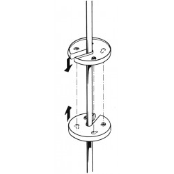 Roues de protection de la voile en nylon blanc faciles à installer 2