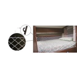 Filet de protection pour les couchettes en polyester blanc