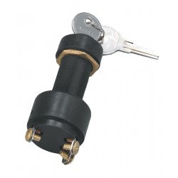 Clé en plastique pour démarreur de moteur 3 bornes - avec capuchon en caoutchouc