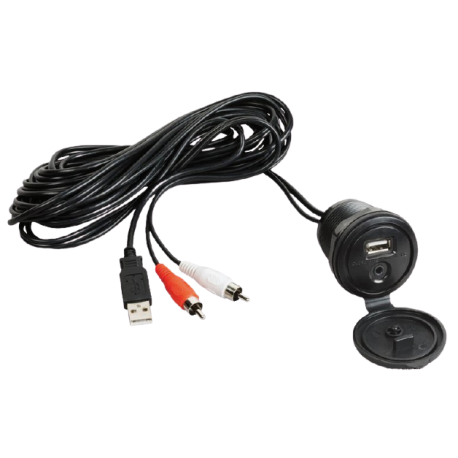 Câble auxiliaire USB-AUX avec plaque étanche - Osculati