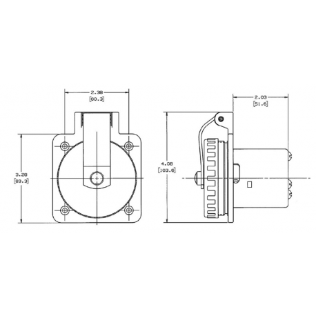 Fiche étanche 50A acier inoxydable 125/250 V - Hubbell