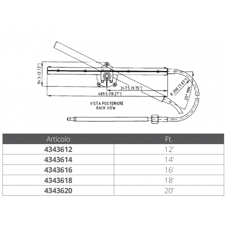 Boîte de guidage TM86 complète avec câble - Ultraflex