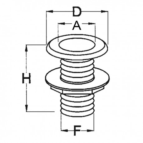 Rejet en mer en nylon blanc entièrement fileté