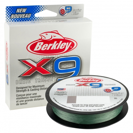 Berkley X9 Tresse 0.20MM tressée 300M GRN