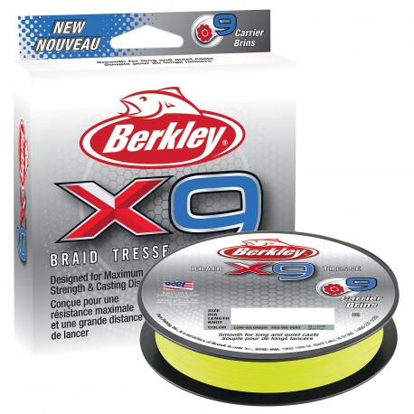 Berkley X9 Tresse 0.06MM tressée 300M FLGRN