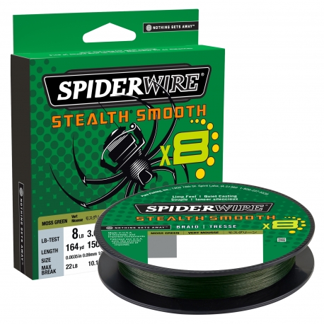 SpiderWire Stealth Smooth 8 Tresse 0.06MM tressée 150M GRN