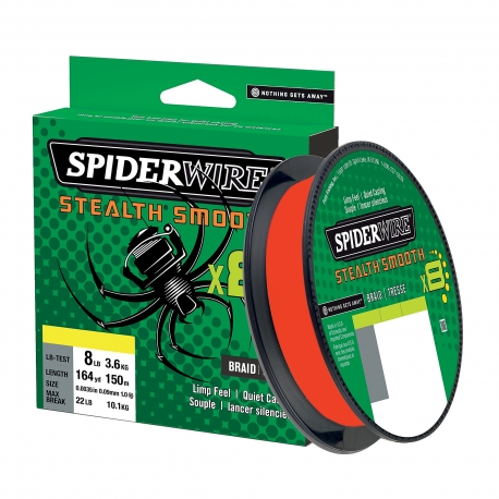 SpiderWire Stealth Smooth 8 Braid 0.19MM 150M RED