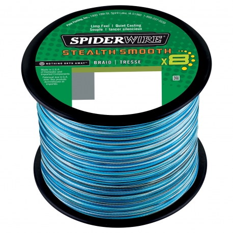 SpiderWire Stealth Smooth 8 Tresse 0.19MM tressée 2000M BLCAM