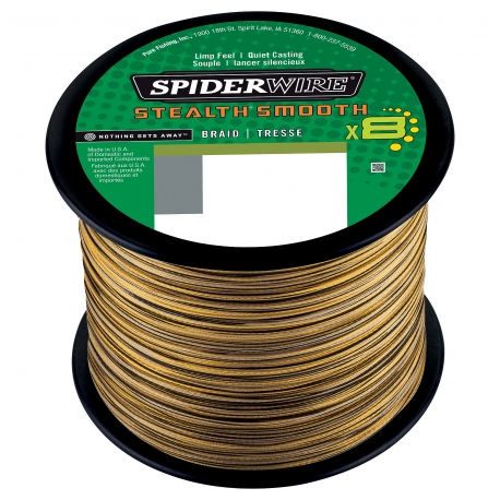 SpiderWire Stealth Smooth 8 Tresse 0.19MM tressée 2000M CAMO