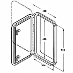 Trappe d'inspection praticable Ouverture à 180° ou ouverture complète avec trappe amovible 2
