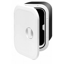 Porte avec conteneur piétonnier ouvrant à 180° ou avec porte amovible