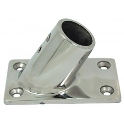 Base ronde droite de 60° microfondée en acier inoxydable AISI 316 poli miroir