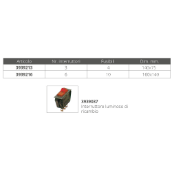 Panneau à 3 interrupteurs avec prise de courant 2