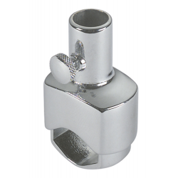 Support de canne à pêche en laiton chromé