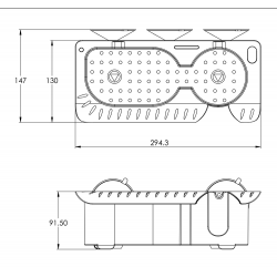 Conteneur en plastique mm.294x91x147 2