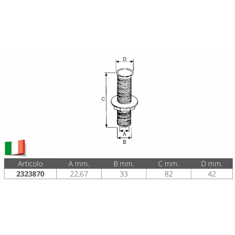 Refoulement de la mer en laiton chromé