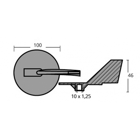 Aileron pour moteurs Yamaha 150/225 cv 2/4t