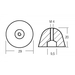 Ogive pour poussée d'arc réf.ou.4110098 2