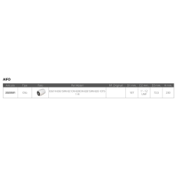 Filtre à huile dim.Ø ext.mm.107 Ø joint mm. 72,5 hauteur mm.230 pas 1' - 12 UNF 2