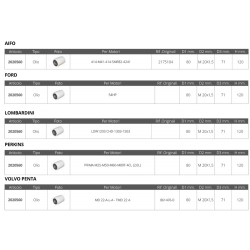 Filtre à huile dim.Ø ext.mm.80 Ø joint mm. 71 hauteur mm.120 pas M 20 X 1,5 2