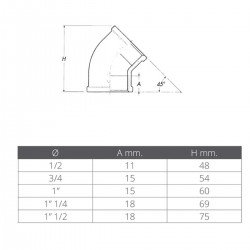 Coude femelle à 45 2
