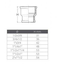 Manchon réduit femelle-femelle 2