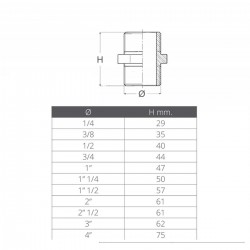 Mamelon de réduction double mâle à mâle 2