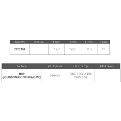 Roue johnson ref.or.98645