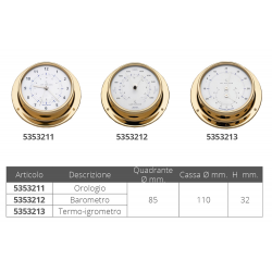 Horloge silence radio ø mm.110 laiton poli 2