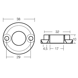 Plaque de butée d'arc vetus kg25f 2