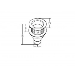 Drain de puisard en PVC avec raccord de tuyau - Droit 2