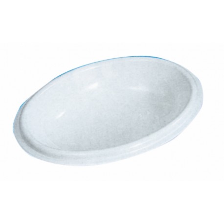 Évier ovale en PVC blanc