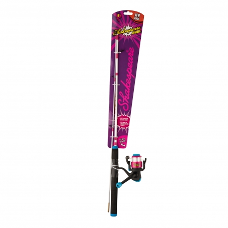 Canne et moulinet Shakespeare Cosmic pink Spinning Combo pour enfants