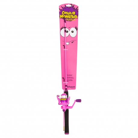 Shakespeare Catch a Monster pink Spinning Combo canne et moulinet pour enfants