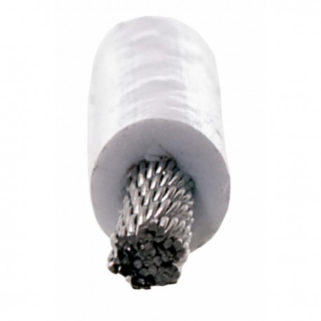 Câble en acier inoxydable AISI 316 recouvert de matière plastique blanche