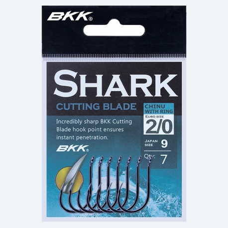 Hameçon BKK Shark Chinu-R CB No.1/0 nickel noir