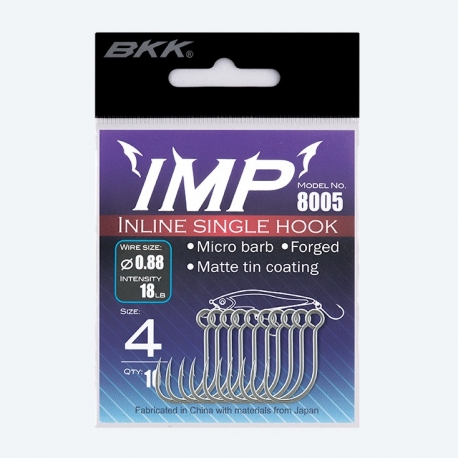 BKK Imp 8005 No.8 hameçon simple pour leurres de pêche