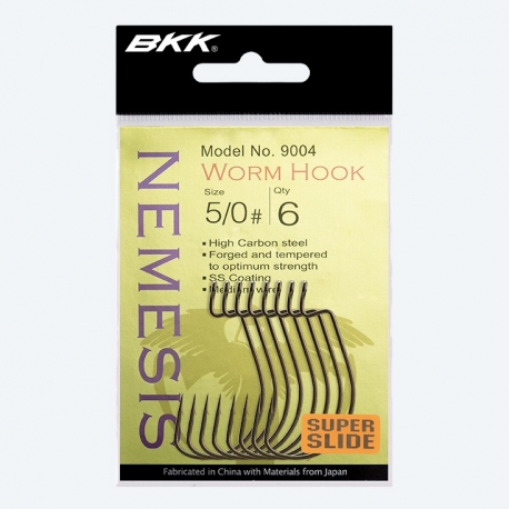 BKK Nemesis Worm Hook No.1 offset hook wide-gap