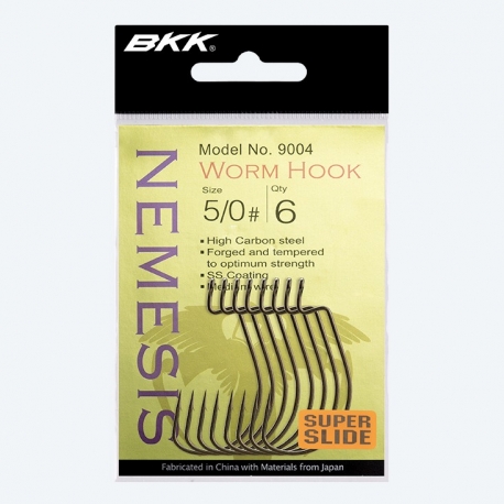 BKK Nemesis Worm Hook No.2/0 offset hook wide-gap